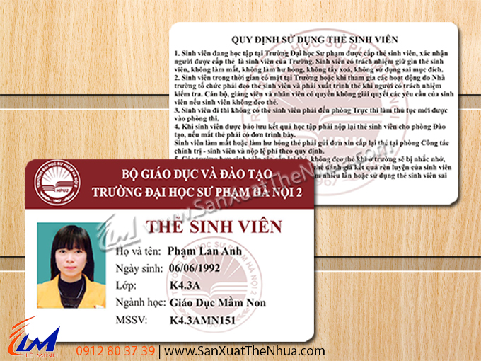 In Thẻ Nhựa Sinh Viên