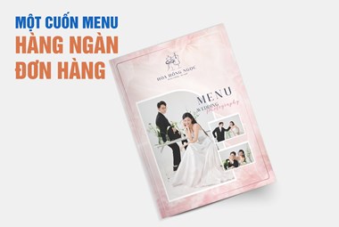 In menu bằng nhựa