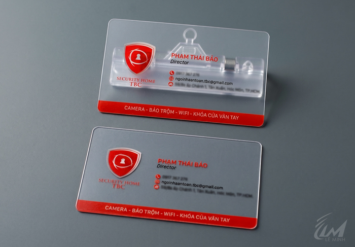 ​​name card nhựa trong suốt in theo yêu cầu