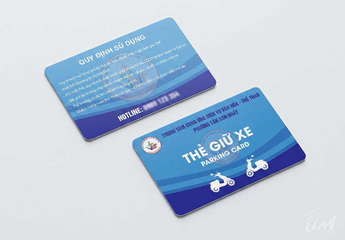 thẻ giữ xe nhựa gắn chip thông minh