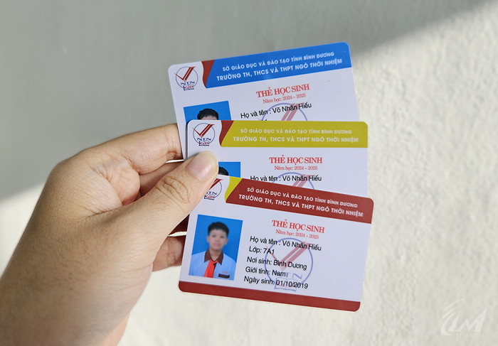mẫu thẻ học sinh tiểu học
