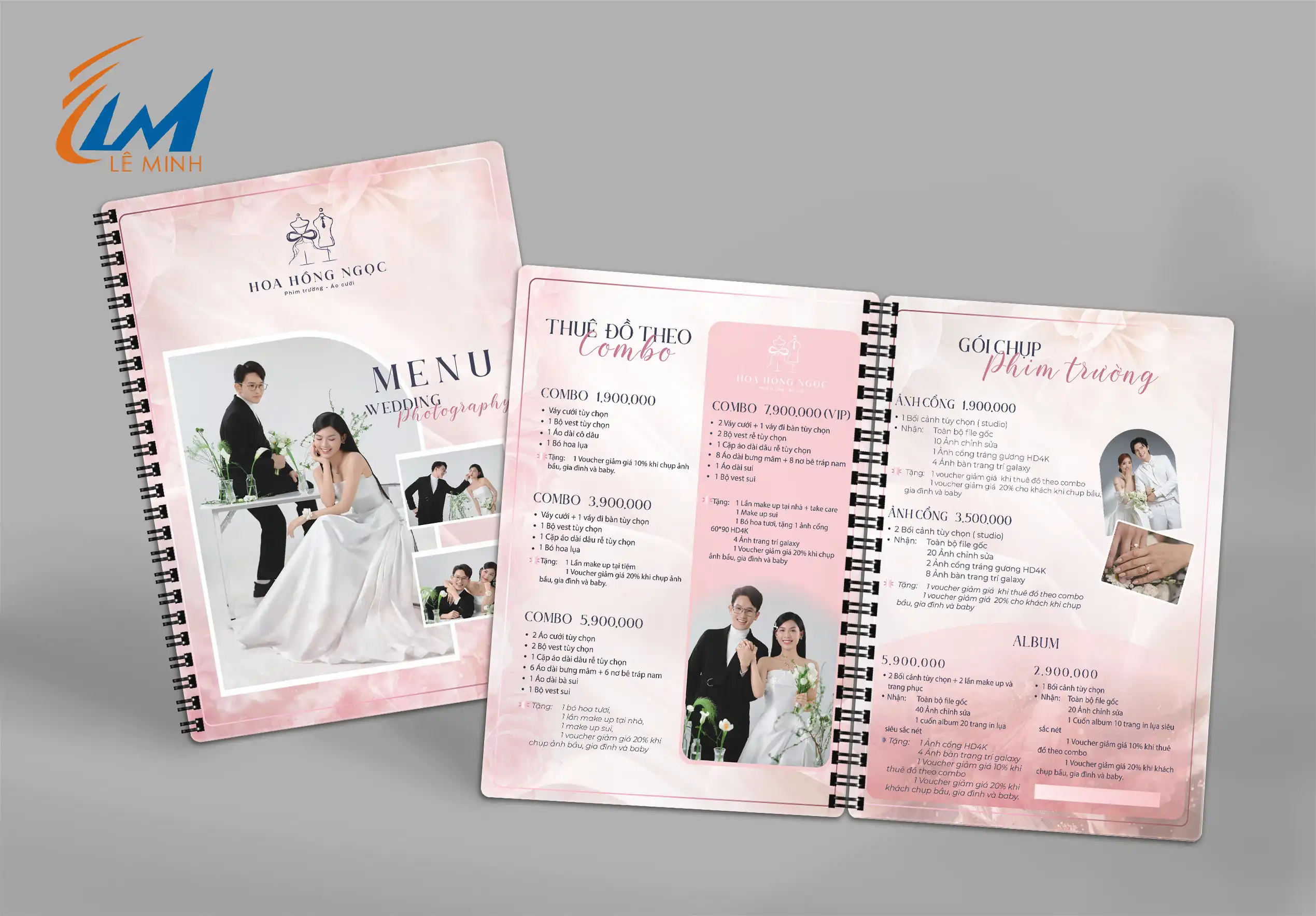 Menu nhựa đóng cuốn lò xo A4