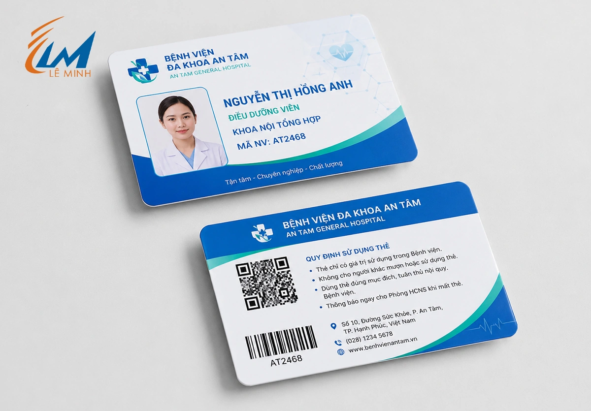 In thẻ nhân viên bệnh viện