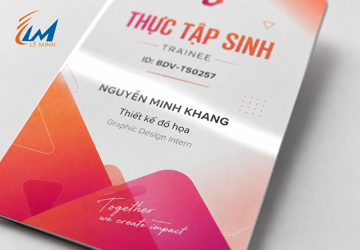In thẻ nhân viên thử việc